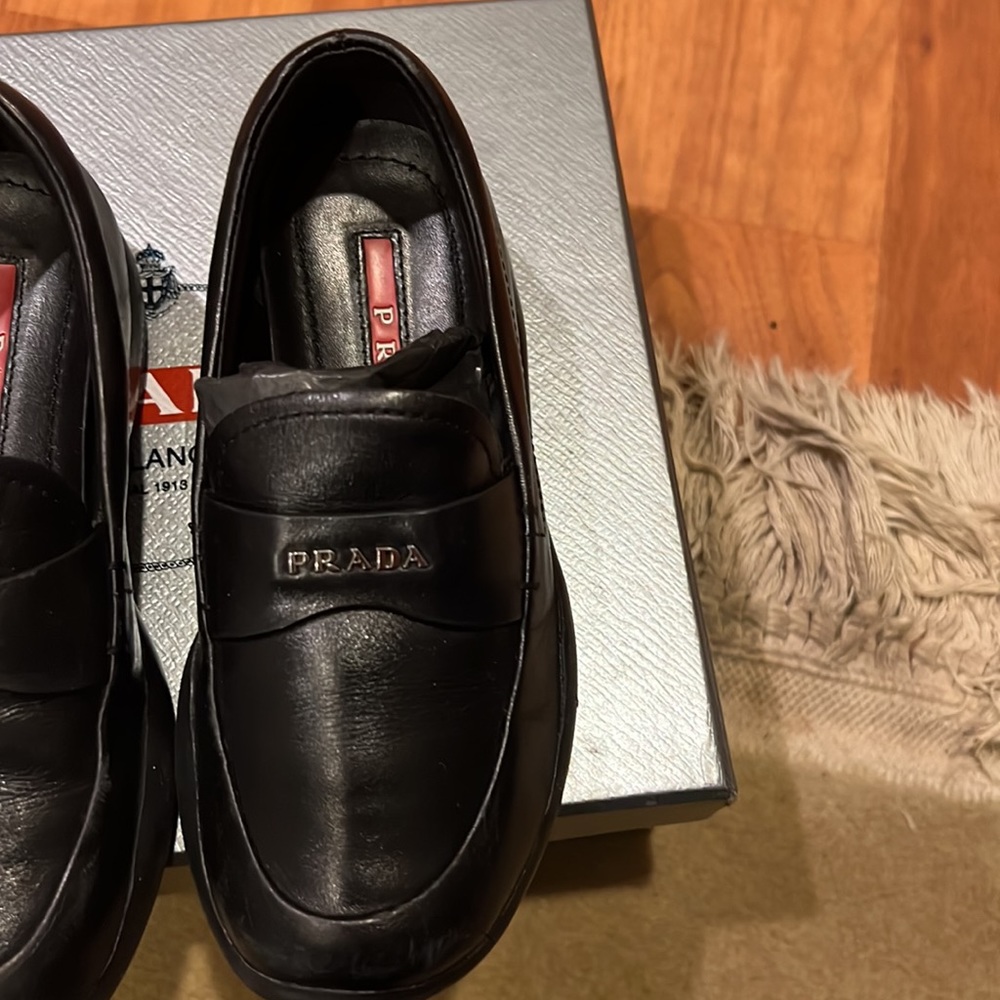 Kids Prada Shoes black leather size 25 #prada @prada - Picture 2 of 3